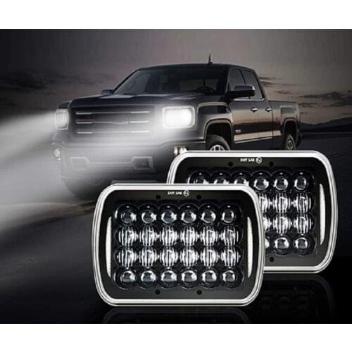 YOUSTAR 5x7 Truck Headlight 45W High Low Beam Led Headlamp 2pcs Compatible With Jeep Cherokee XJ Black
