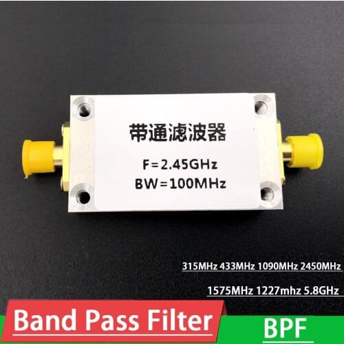 Band Pass Filter BPF 315Mhz 433Mhz 1090M 1575M 2450M 5.8GHZ for 2.4G WIFI Bluetooth GPS RTL-SDR receiver Ham Radio Amplifier