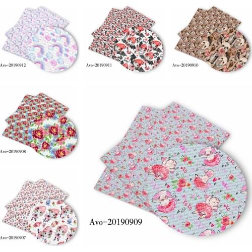 HSD 95*70cm Pig Animal Dog Flower RainbowCartoon Pattern Fashion Printed Polyster Cotton Liverpool Bullet Fabric for DIY
