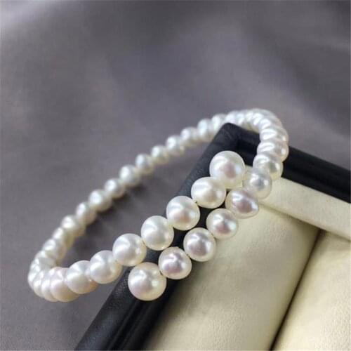 YKNRBPH Womens Adjustable Pearl Bangle Round Girls Party Gift jewelry Bracelets