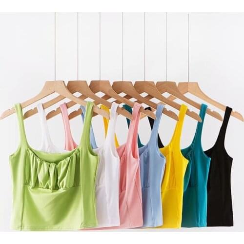 Korean version of the slimming model heavy work elastic folds bag chest open umbilical cord sling vest DLDD423