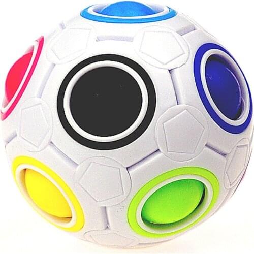 Creative Magic Rainbow Ball Cube Speed Puzzle Ball Kids Educational Learning Funny Gifts Toys for Children Adult Stress Reliever