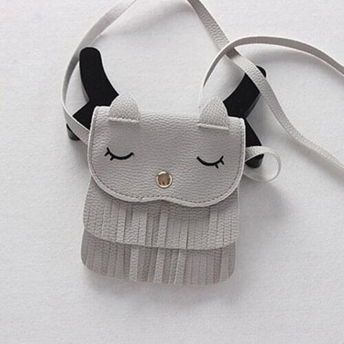 Mini Bag Women Purses Girls Kitten tassel Cute Children Tassel Small Cat Shoulder Messenger Coin PU Leather Handbags Wallet