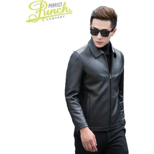 Jacket 100% Deerskin Mens Coat Real Genuine Leather Jackets Spring Autumn Slim Luxury Coats 1YW17044F KJ4921