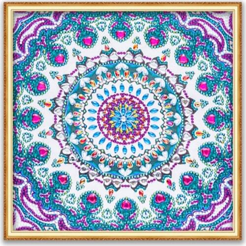 Region Mandala DIY Cross Stitch Embroidery 11CT Kits Craft Needlework Set Cotton Thread Printed Canvas Home Decoration Wholesale
