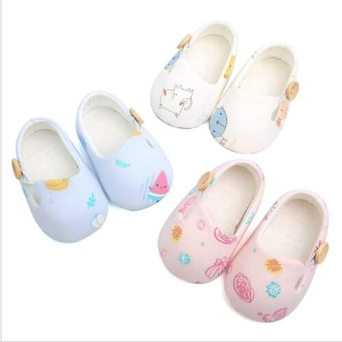 Newborn Baby Girls Boys Cute Cartoon Shoes Cotton Non-Slip Autumn Spring First Walker Infant Toddler Prewalker Shoes 0-9M