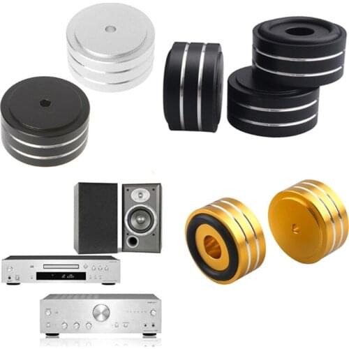 P8DC 4PCS 40*20mm Machined Full Aluminum Amplifier Feet PC Chassis Speaker Cabinet Isolation Stand Base AMP DAC Turntable Pad