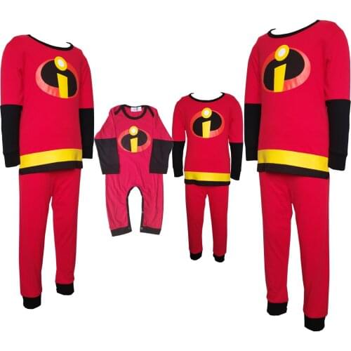 Holloween and Christmas Pajamas Family Matching Super Jammies Autumn Winter Pajamas Set Mommy And Me Daddy Boys Girls Home set