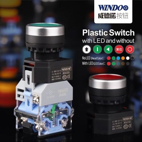 WDNSB1-P 22mm plastic push button switch
