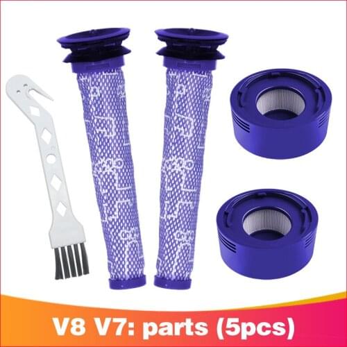 2 Pack Pre-Filters and 2 Pack HEPA Post-Filters Replacements Compatible Dyson V8 and V7 Cordless Vacuum Cleaners