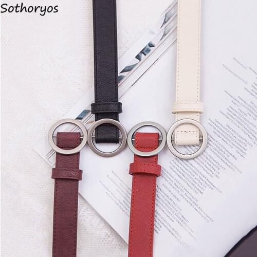 Belts Women Solid Simple Elegant Students Harajuku Accessories Casual Female Belt Jean Black Pant High Qulity Womens Daily Chic