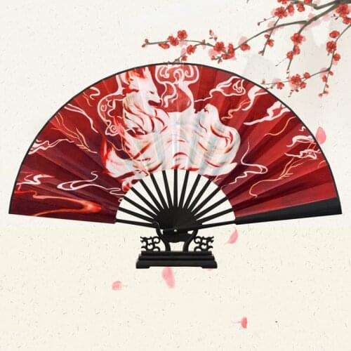 Retro Chinese Style Hand Held Fan Bamboo Folding Fan Dance Party Wedding Decor Ancient Costume Classical Hanfu Folding Fan LA903