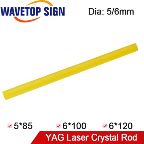Yellow Crystal Rod use for Laser Beauty instrument Gemstone Eyebrow cleaning machine Dia 5/6mm Length 85-120mm