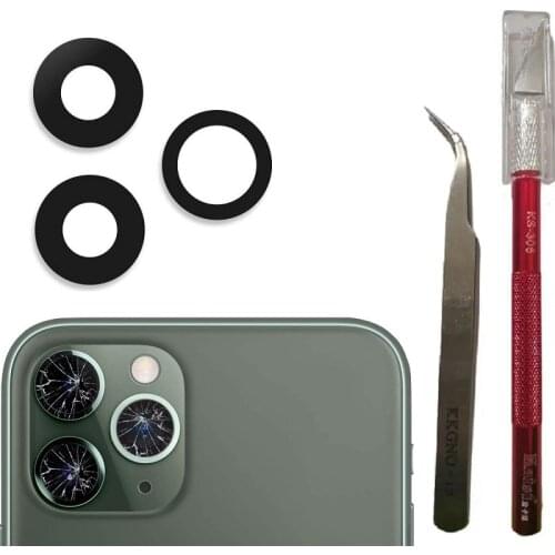 Back Rear Camera Glass Lens Replacement with Adhesive and Repair Toolkit For iPhone 6 6Plus 6s 7 8 Plus X XS 11 12 Pro Max
