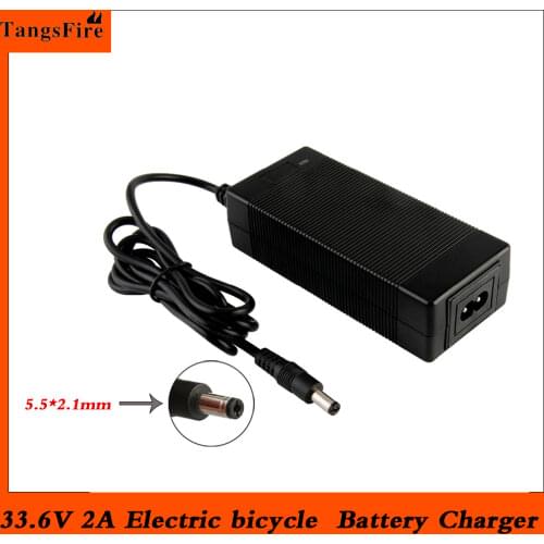 33.6V 2A Lithium Battery Charger For 8Series 28.8V 29.6V Electric bicycle Li-Ion Battery Charger DC 5.5*2.1 Connector