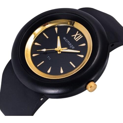 Women’s Watches Big Dial Watches Rose Gold Silicone Watchband Sport Wristwatches Roman numerals Dress Female Clock reloj mujer