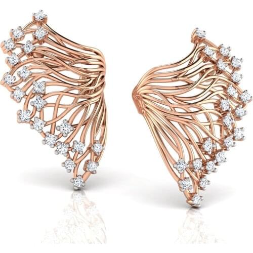 Modern Women Earrings Fashion Tree Root Design Crystal Rhinestones Stud Earrings For Women Accessories Bohemian Statement Gift