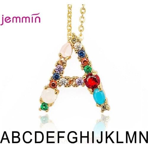 A-N Letter Shape Pendant Necklace For Women New Fashion Genuine 925 Sterling Silver Charm Necklace Birthday Wedding Jewelry Gift