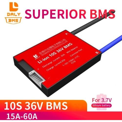 10S 36V 37V BMS 20A 30A 40A 50A 60A 80A 100A PCM PCB For 3.7V lithium ion battery pack 18650 NMC E-bicycle Scooter