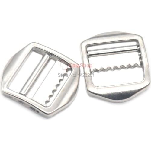 5/12/25/60 pcs / Lot 20mm Zinc Alloy Double Bar Roller Sliding Triglides Adjustor Buckle collars Backpack Strap Jacket