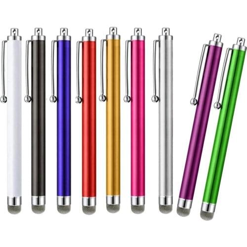 50Pcs/Lot Mesh Fiber Capacitive Stylus Pen Metal Touch Screen Pens for All Capacitive screen Smart Phone Tablet Drop Shipping