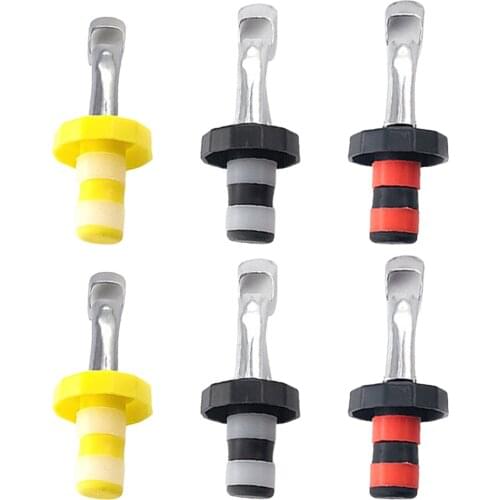 6pcs Assorted Color Leak Proof Airtight Seal Expanding Barware Bar Wine Stopper Beer Cap Champagne Sealer Bottle Cork Plug