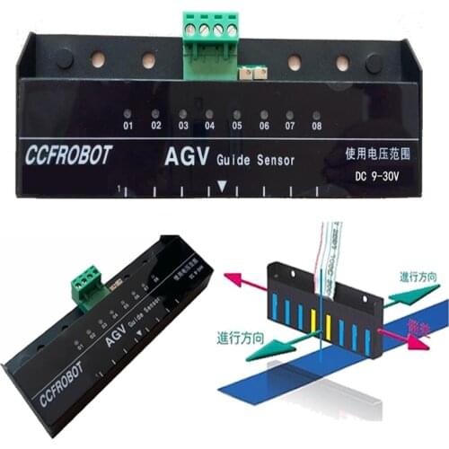 AGV magnetic navigation sensor 8-bit analog output transport vehicle track sensor CCF-N08-A1