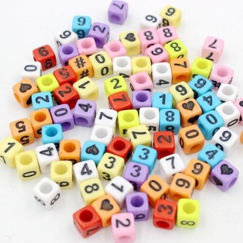 Free Shipping 6mm 100pcs/lot Square/Round Mixed Acyrlic Letter/ Alphabet Cube Beads
