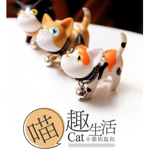 Free Shipping Japan Korea Europe The United States Hot Creative Cute Cat Doll Couple Keychain Car Bag Pendant Jewelry Small Gift