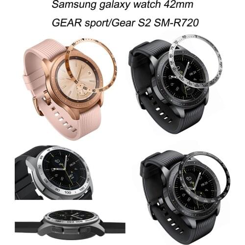 Bezel Ring Styling for Samsung Galaxy Watch 42mm Adhesive Cover Anti Scratch Stainless Steel Protection Accessories for Gear S2