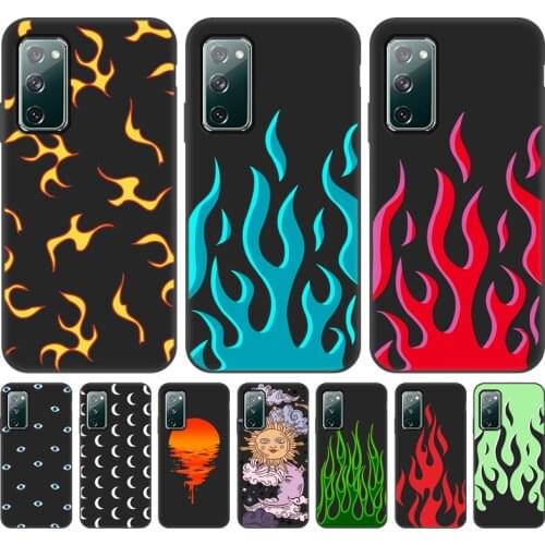 S21 Ultra Flame Phone Case For Samsung S21 S20 Plus Cases Cover For Samsung Galaxy S20 FE A11 A10e A5 2017 A7 A3 2016 TPU Bumper