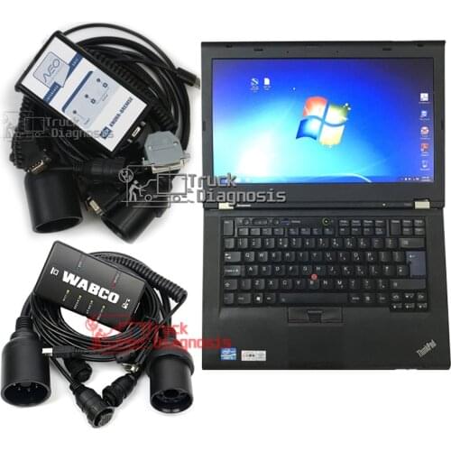 For KNORR-BREMSE NEO UDIF KNORR Diagnosis interface +T420 laptop KNORR BREMSE wabco Diagnostic kit trailer brake Diagnostic tool
