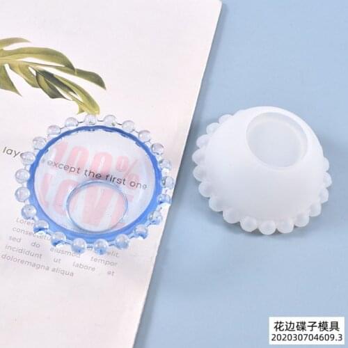 DIY Epoxy Resin Storage Lace Bowl Type Epoxy Resin Molds for Jewelry Silicone Mould Dried Flower Resin Decorative