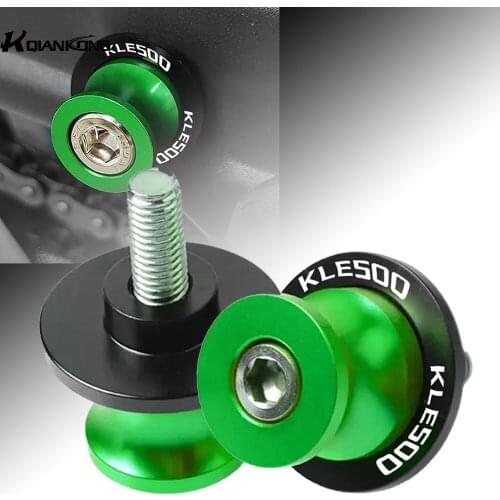 For Kawasaki KLE500 1991-2007 Motorcycle CNC 8mm 10mm Swingarm Spools Slider Swingarm 2006 2005 2004 2003 2002 2001 2000 1999 98