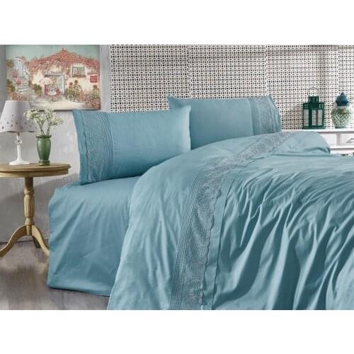 French Laced Heart Garden Double Personality Duvet cover set Petrol