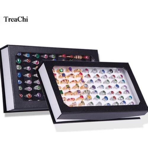 72 Slots Rings Storage Case Earrings Box Ring Box Display Storage Rings Display Tray Rectangle Jewelry Display Tray Container