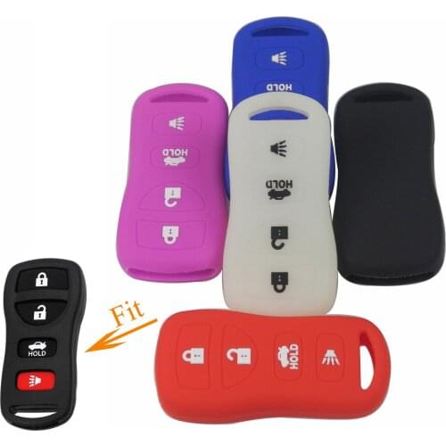 Kutery 10pcs 4 Buttons Replacement Key Case Silicone Protect Shell For Nissan Armada Sentra 350Z Altima Maxima