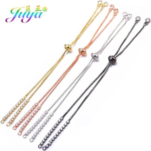 Juya DIY Women Bracelets Making Accessories Handmade Adjustable Slider Chains For Charm Bracelet Handmade Components