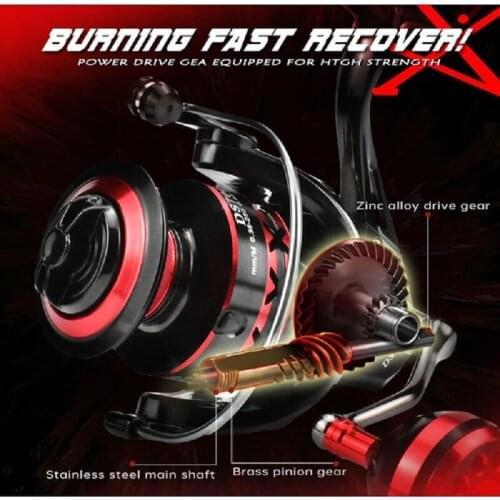 DS Fishing Reel DS2000-7000 Drag 10kg Metal Ball Grip Spool Spinning Reel Saltwater Reel carp Reel Fishing Send Gift Line-40