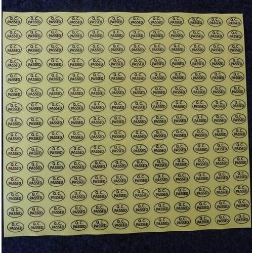 Adhesive Sticker QC Label QC PASSED Sticker 13x9 mm 900pcs/lot Transparent PVC Oval