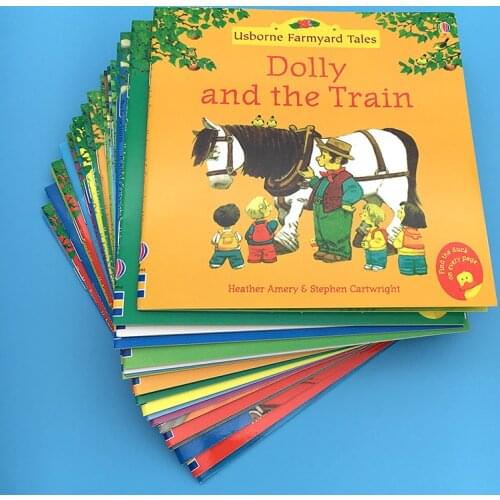 Random 4 books English Usborne books for Children kids Picture Books Baby famous Story Farmyard Tales Series Farm story Book