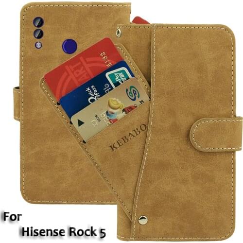 Leather Wallet Hisense Rock 5 Case Flip Retro Vintage Leather Front Card Slots Cases Cover Business Phone Protective Bags