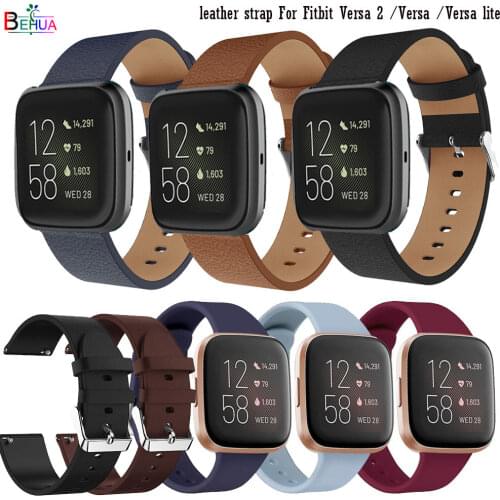 Printing leather For Fitbit Versa 2 Silicone Wristband Replacement Bracelet watch strap watchband For Fitbit versa / versa Lite