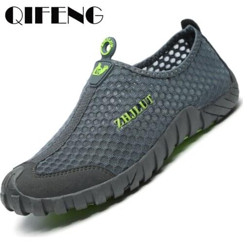 Summer Outdoor Casual Shoes Men Sports Breathable Trekking Mesh Sneakers Wear Resisting Hiking Footwear Couple Beach Shoes Women