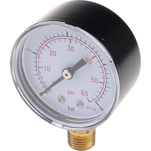 0-60 PSI Mini Pressure Gauge Pool Spa Filter Water Pressure Measuring 1/4" NPT A0KF