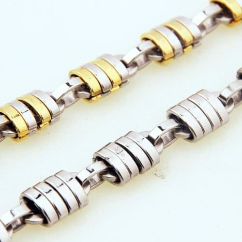 Trendy 316L Stainless Steel Polished Silver Color/Gold Oval Link Chain Mens Womens Necklace/Bracelet Unisexs Jewelry 7-40inch