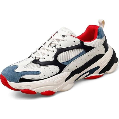 Platform Trend Mens Casual Sneakers Street Fashion Breathable Youth Chunky Shoes Summer Mesh Mens Sport Shoes Original Sneakers