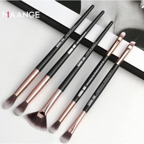 MAANGE 5 Pcs/set Eyeshadow Makeup Brushes Set Professional Eyeshadow Eyeliner Eyebrow Lip Natural Soft Brush Makeup Tool Kit