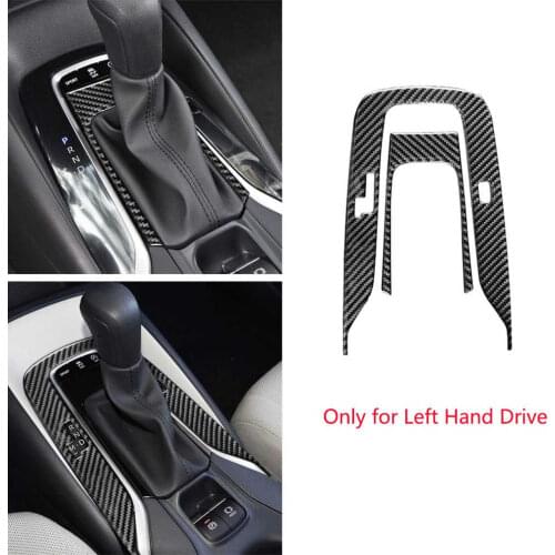 Carbon Fiber Interior Gear Shift Frame Cover Sticker For Toyota Corolla 19-2020 Left Hand Drive