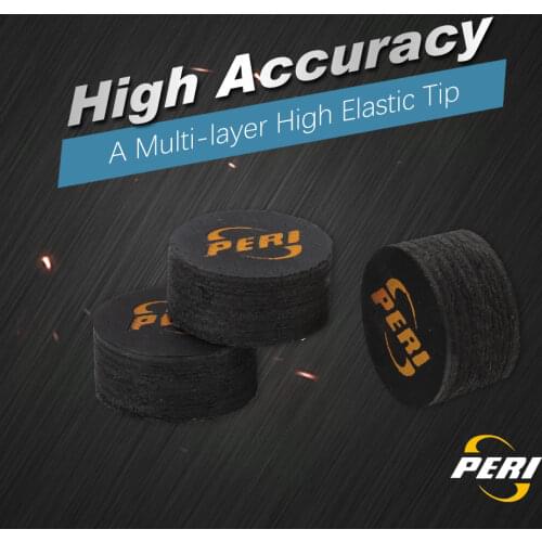 PERI Tip 14mm Billiard Pool Cue Tip S/M Professional 8 Layers Black Skin Tip Cue Durable By Jayson Shaw Billiard Accessories